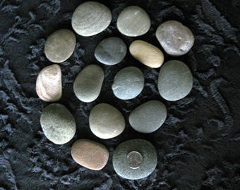 Beach Stones/Rocks15 med.~Channel Islands~S-12~For Painting~Crafting~Wedding/Party Fovors~Memory~Cairn Stacked Stones~Meditating~