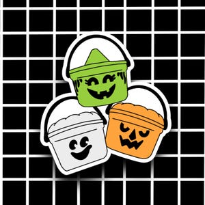 Retro Halloween McDonald’s Boo Buckets Sticker • Nostalgic Fall Spooky Season Decor • 80s 90s Fast Food Collectible Vinyl