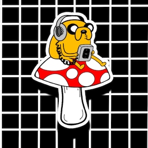 Adventure Time Jake the Dog Die-Cut Stickers, Decals for Laptop Water Bottle, Cartoon Network Fan Gift, Vinyl Sticker Pack, Decorative