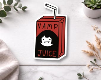 Marceline The Vampire Queen Vamp Juice Water-Resistant Handmade Vinyl Sticker