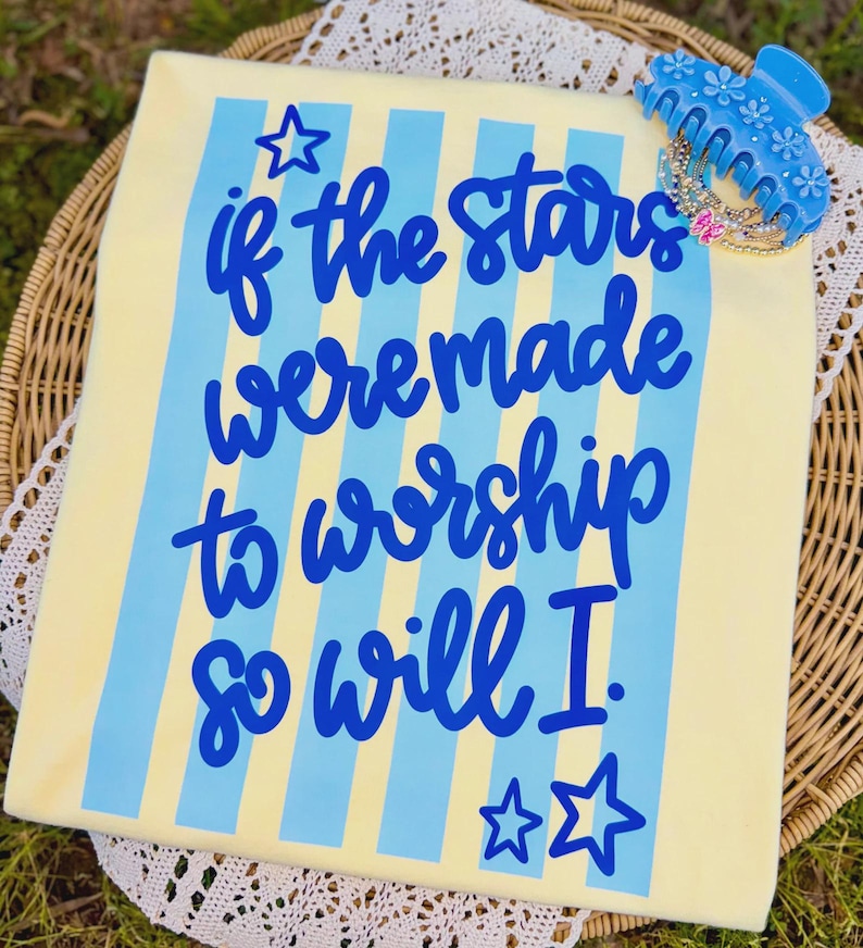 Christian Worship Shirt, If the Stars Were Made to Worship Graphic Tee, Comfort Colors® image 3