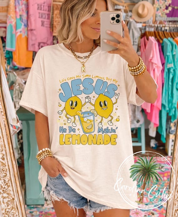 Comfort Colors Jesus Lemonade Shirt, Retro Christian Graphic Tee