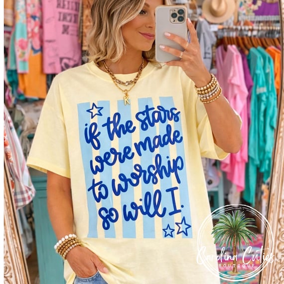 Christian Worship Shirt, If the Stars Were Made to Worship Graphic Tee, Comfort Colors®
