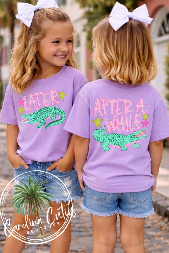 Later Alligator Crocodile Shirt, Girls Southern Boutique Tee