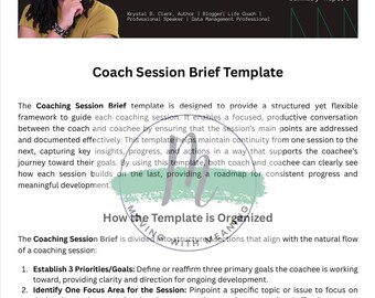 Modello di briefing per la sessione di coaching