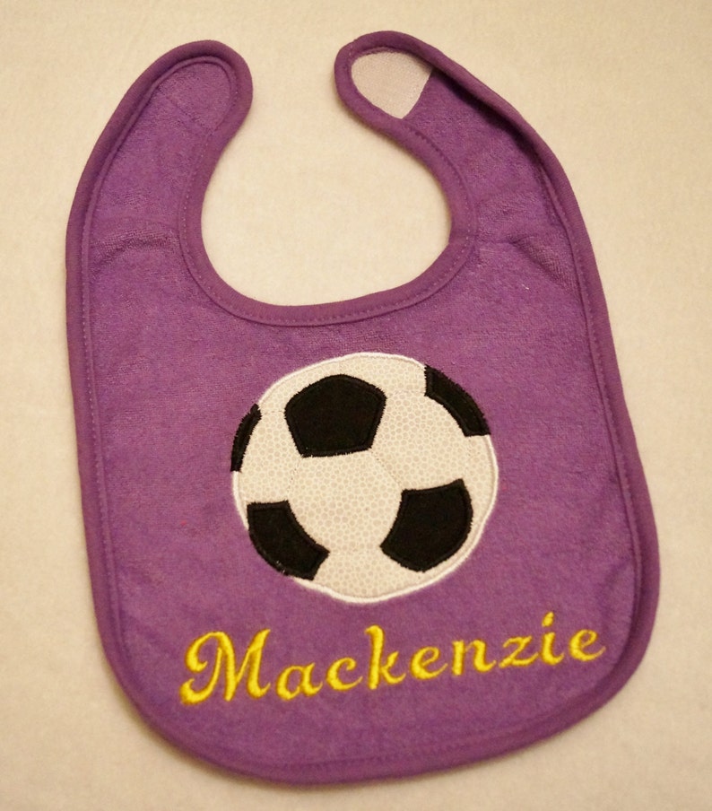 PERSONALIZED Baby Bib Soccer Ball Bib Soccer Sports Bib Etsy