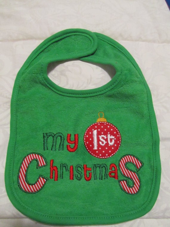 my first christmas bib