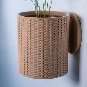 The Basket Weave - Doniczka z ukrytą tacką ociekową