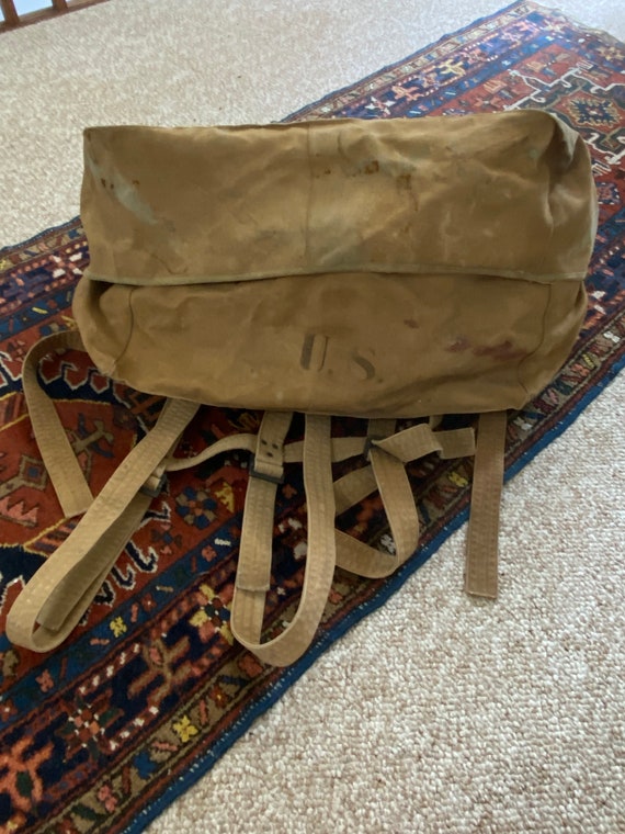 Vintage WW1 US Army Military Deployment Bag 1917 B