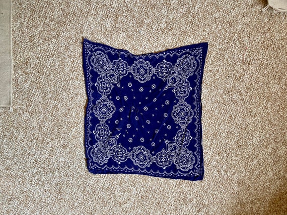 Vintage Fast Color Cotton Elephant Trunk Down Blue