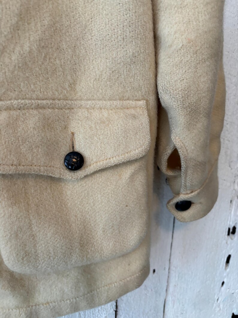 Hudsons Bay Vintage 60s Classic Colors 4 Point Blanket Coat100 Wool