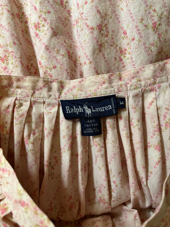 Buy Vintage 90s Pretty Pink Floral Pleated Full Skirt by  