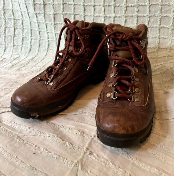 Vintage 90s Brown Leather Lace Up Chukka Hiking A… - image 4