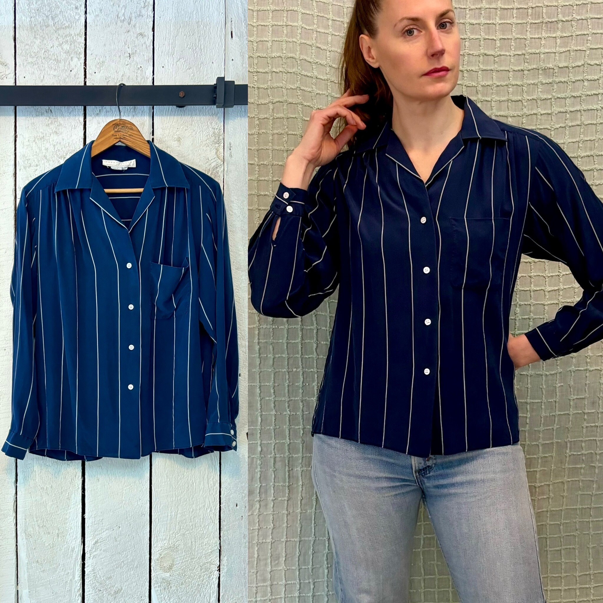 Perry Ellis Silk Shirt - Etsy