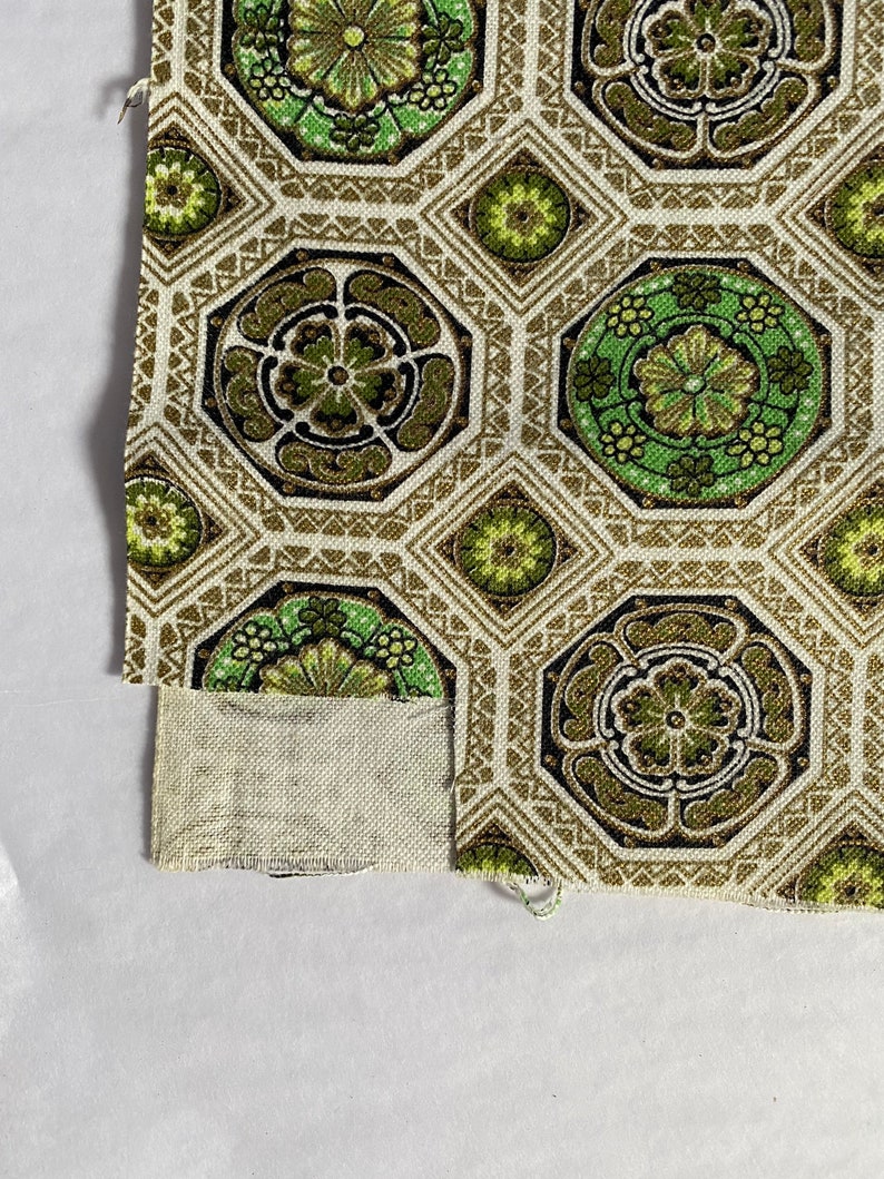 Vintage geometric crafting heavy cotton yardage pillows purses decor