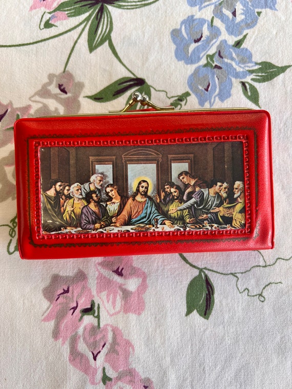 Last Supper Wallet 70s religious collectible