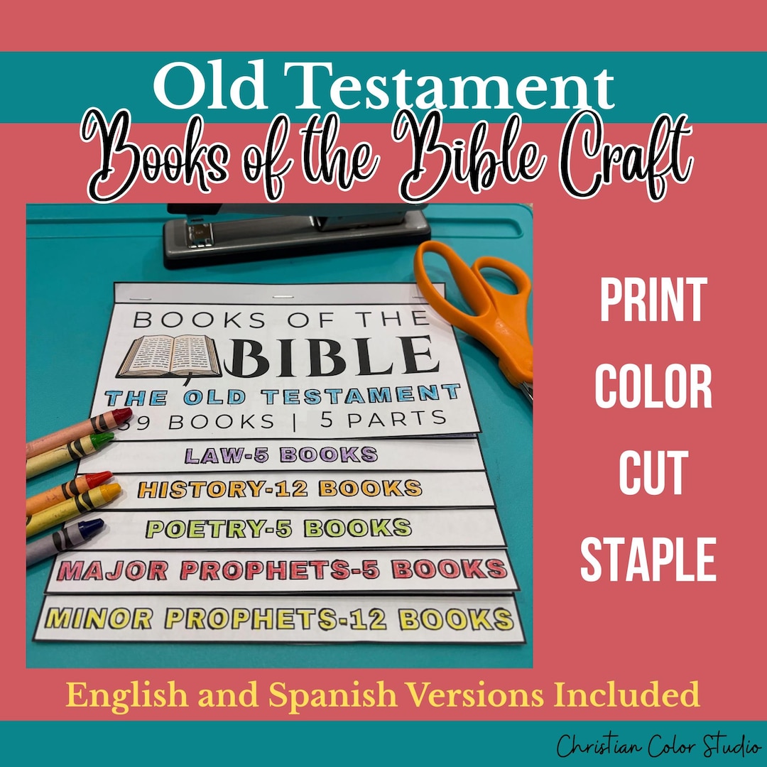 Old Testament Books of the Bible Printable Craft | English and Spanish ...