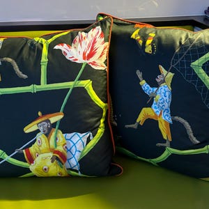 Pierre Frey - les singes savants fabric pillows