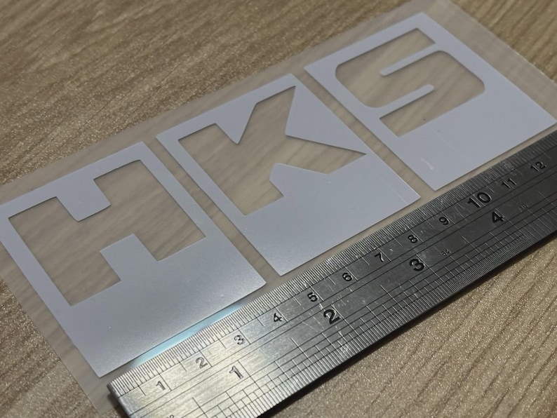 HKS - Gloss White Logo Racing Drifting Car Truck Vinyl Decal Sticker ...