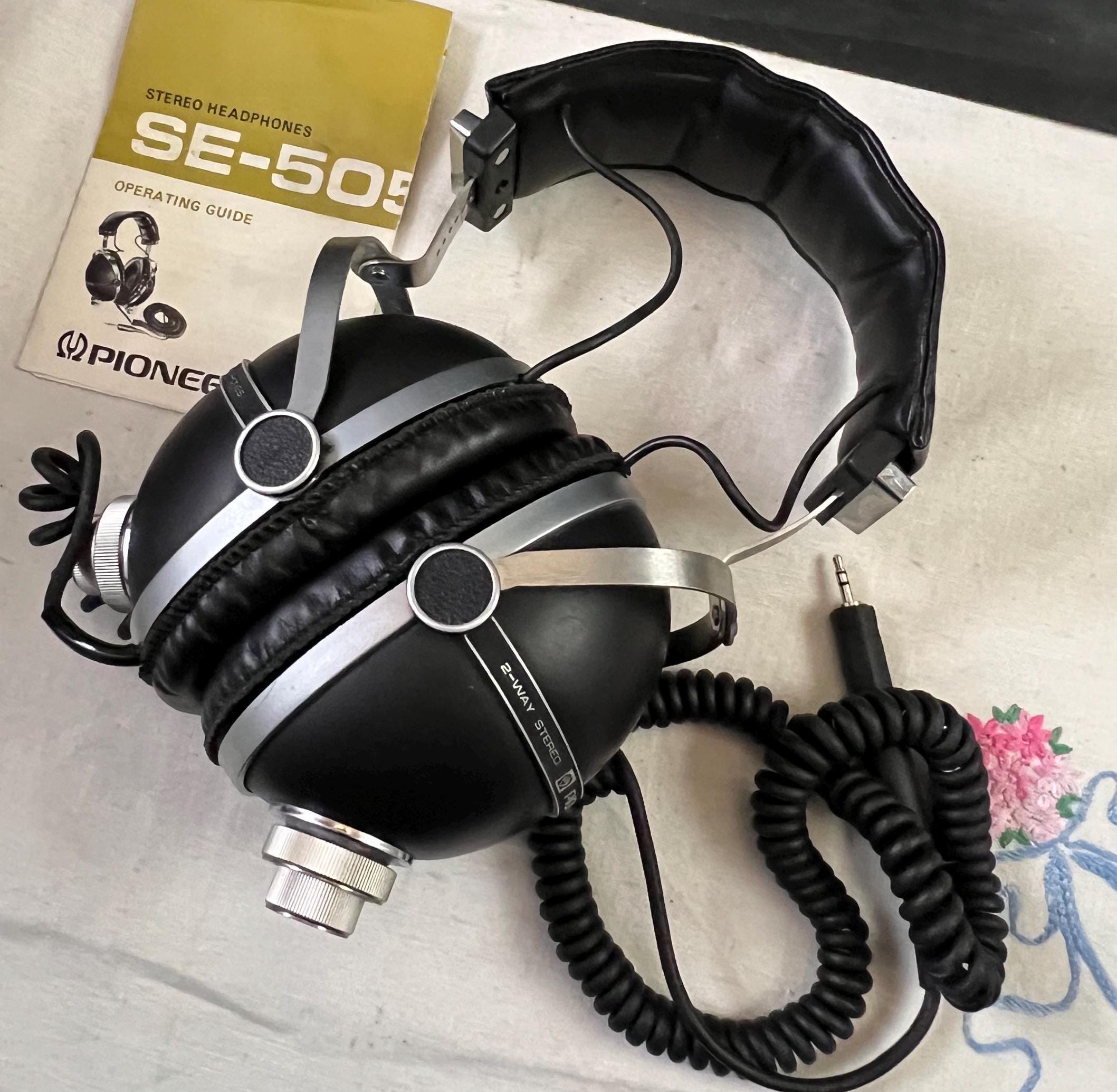 PIONEER パイオニア SE-505 HEAD PHONES 2-WAY Vintage Pioneer SE 505 2 Way Headphones in Box With