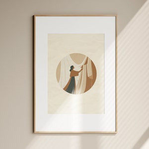 Frau berührt Jesus DIGITAL DOWNLOAD, Gott heilt christliche Bibel Kunst, moderne Bibel, Jesus Druck Wand Kunst Bibel Skizze, Aquarell Schrift