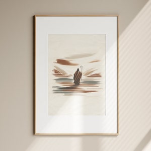 Moses Parting the Red Sea DIGITAL DOWNLOAD, Christian Bible Art, Crossing the Red Sea Modern Art, Jesus print, Bible Sketch, Boho Scripture