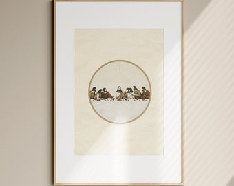 Stampa artistica dell'Ultima Cena, decorazione murale minimalista cristiana (download digitale)