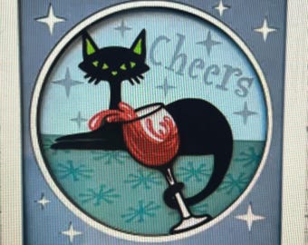 Arte de Atomic Kitty Cheers: Caja de sombras 3D