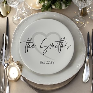 Personalized Bone China Wedding Plate: Bride and Groom Keepsake