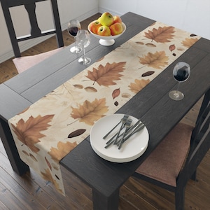 Fall Leaves Table Runner, Thanksgiving Table Decor, Autumn Table Runner, Farm House Table Runner, Fall Decor