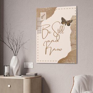 Be Still and Know Canvas Print: Inspirational Bible Verse Wall Art