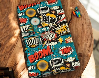 Geschenkpapier im Comic Stil