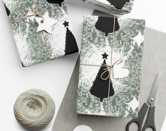 Geschenkpapier Weihnachtsbaum: Schickes festliches Geschenkpapier