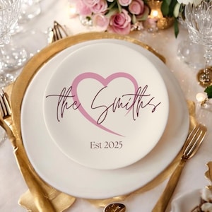 Personalized Bone China Wedding Plate: Bride & Groom Keepsake