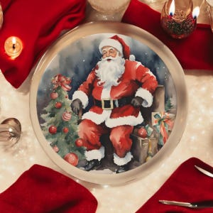 Weihnachtsmann Bone China Weihnachtsteller: Urlaub Geschirr