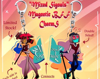 PREORDER! "Mixed Signals" Radiostatic BFF Magnetic Keychain