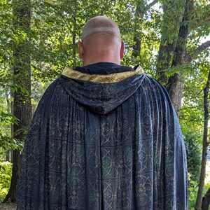 Medieval Black Gray and Gold Cloak Celtic Druids Robe - Etsy