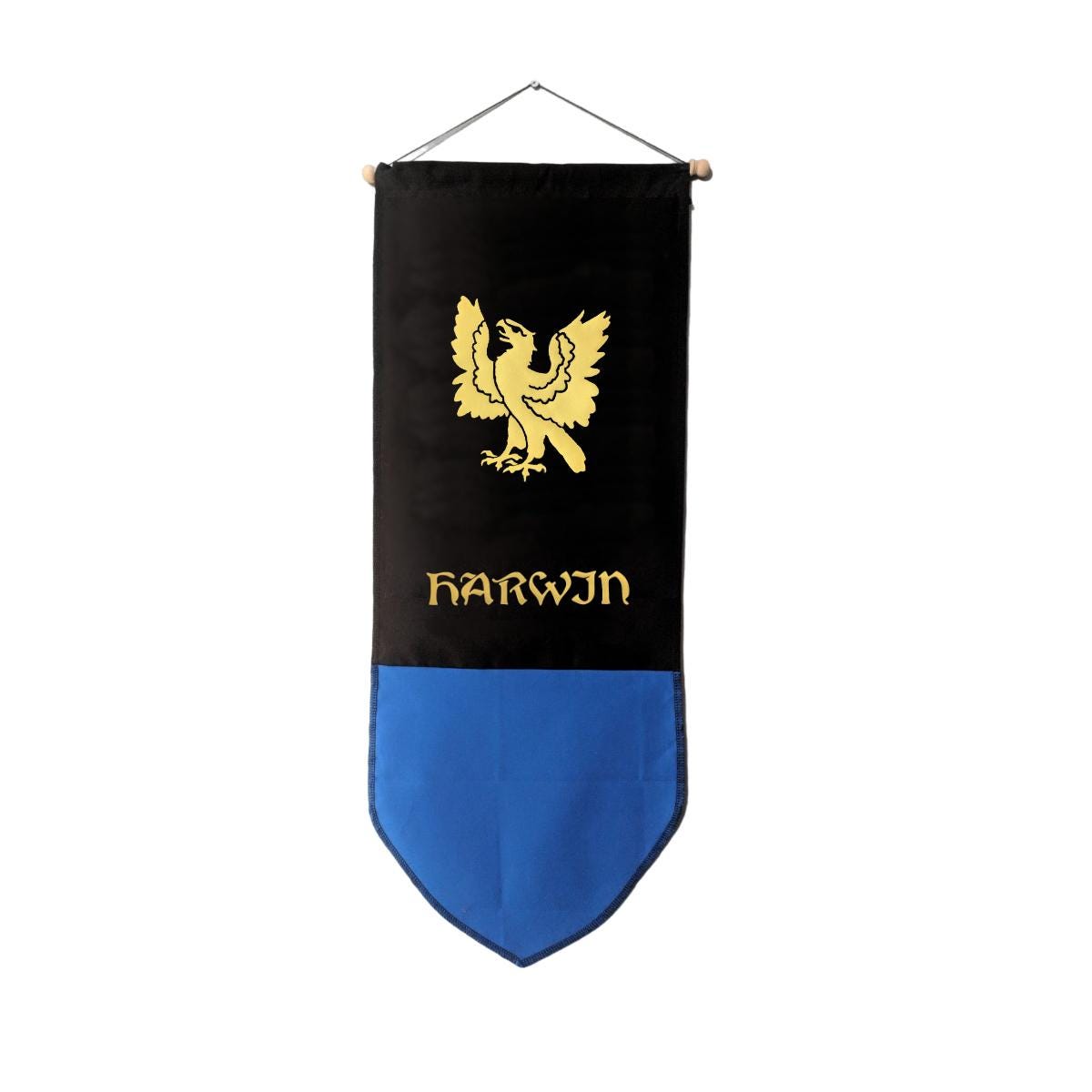 Medieval Eagle banner, heraldry, flag, handmade, custom color, personalization option