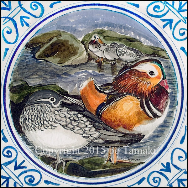 Mandarin Duck Wedding Card for Happy Marriage Etsy