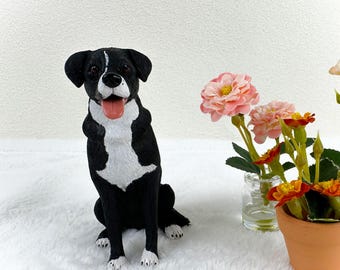 Personalized Custom Dog Polymer Statue,Pet Memorial,Dog Miniature,Clay Gift,Pet Christmas Decor
