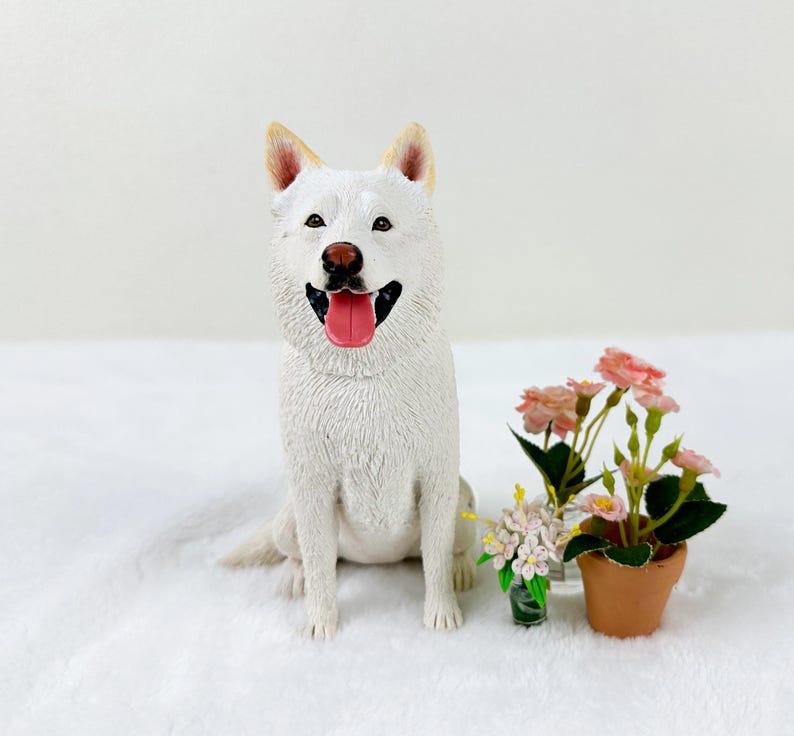 Personalized Custom Pet Dog Figurine,Dog Clay Sculpture,Dog Memorial Gift,Pets Birthday Gift,Pet Loss,Pet Anniversary Cake Topper image 6