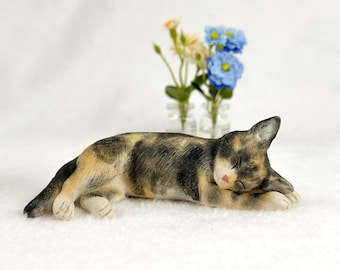 Custom Cat Clay Figurines,Cat Sculpture,Cat Statue,Cat Wedding Cake Topper,Cat Memorial Gift,Pets Birthday Gift,Pet Anniversary