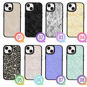 Topographic Map iPhone 15 14 13 12 11 Pro Max Samsung S24 S23 S22 Ultra Plus Z Flip Fold 6 5 4 A15 A35 Google Pixel 8 7 6 Pro 8A 7A Case
