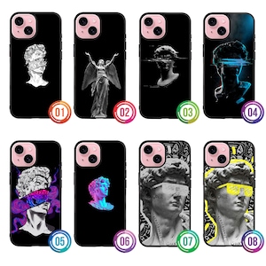 Statue Art iPhone 15 14 13 12 11 Pro Max Plus Samsung S24 S23 S22 Ultra Plus Z Flip Fold 6 5 4 A15 A35 Google Pixel 8 7 6 Pro 8A 7A Case