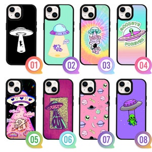 Abducción ovni alienígena iPhone 15 14 13 12 11 Pro Max Samsung S24 S23 S22 Ultra Plus Z Flip Fold 6 5 4 A55 A35 Google Pixel 8 7 6 Pro 7A Caso