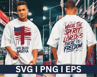 Christian 4th of July SVG PNG: God Bless America Design