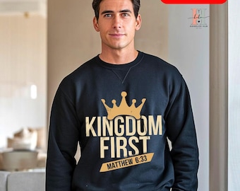 Kingdom First Matthew 6:33 Christian Design (SVG, PNG, EPS Digital Files)