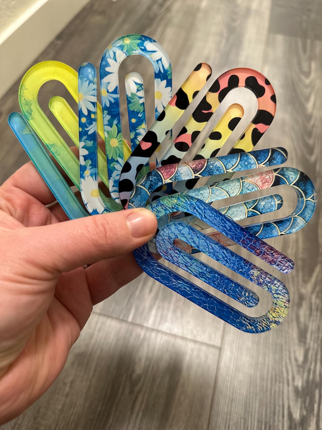 Notebook Clip In. Bookmark Jumbo Paper Clip Bookmarks: Acrylic Notebook Clips, 3 Pack - Etsy