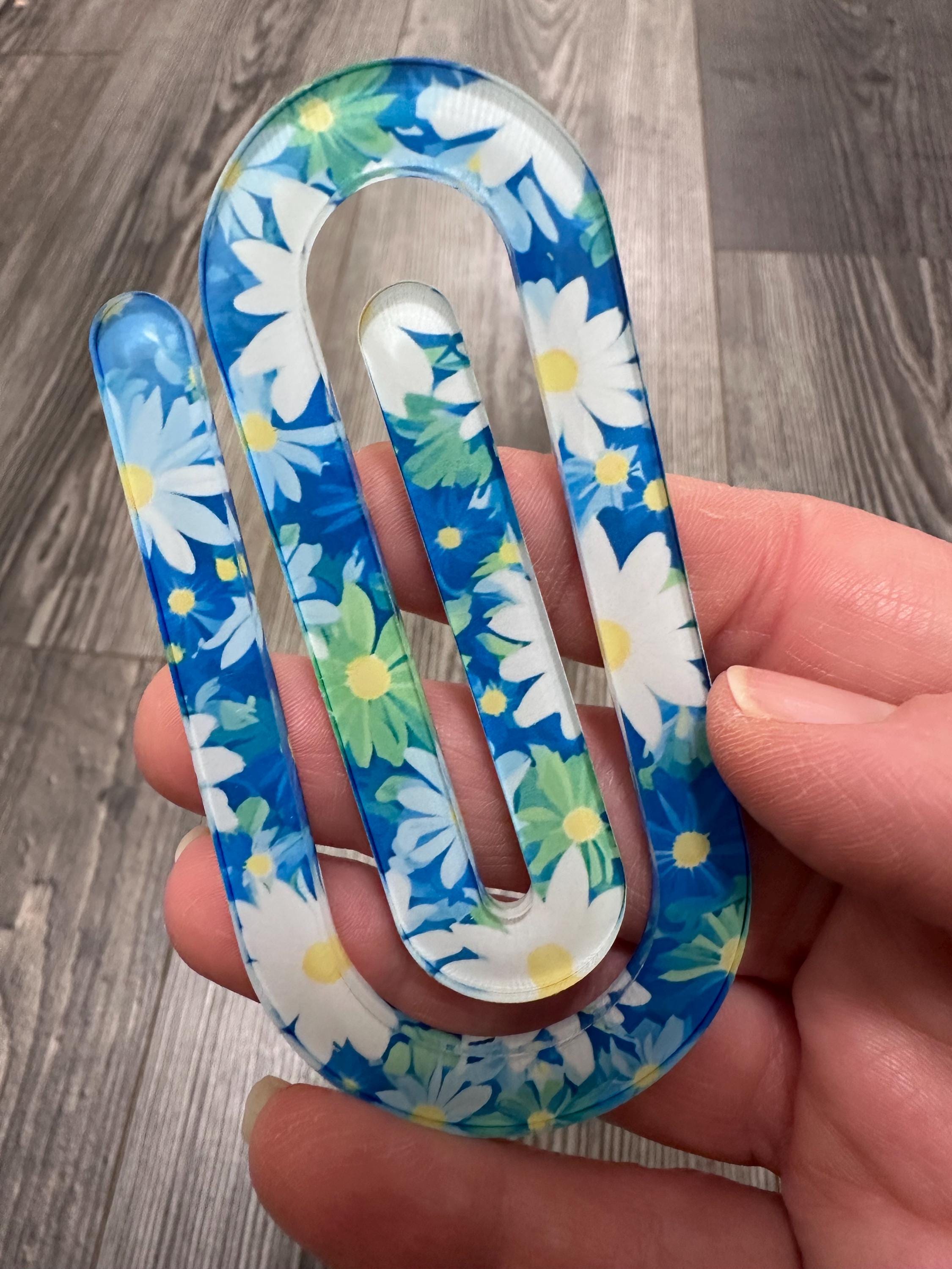 Notebook Clip In. Bookmark Jumbo Paper Clip Bookmarks: Acrylic Notebook Clips, 3 Pack - Etsy