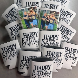 Personalized Photo Can Coolers: Custom Event & Party Favors